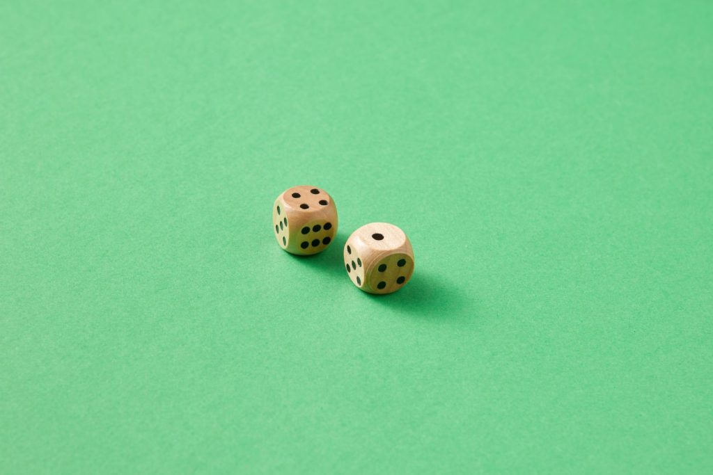 Thirty-six combinations, and seven is the most common total.
